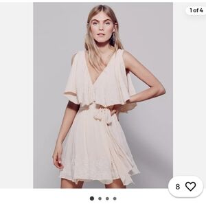 Free People Cream Mini Dress